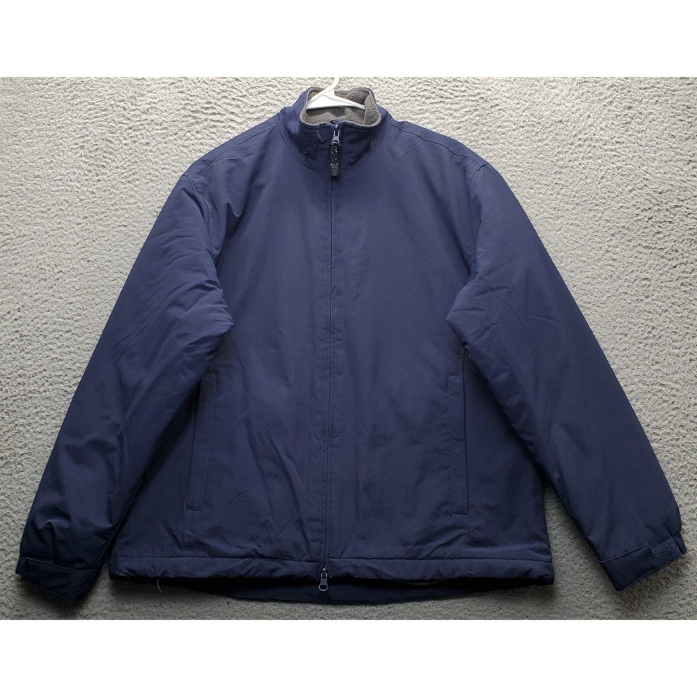 Page & Tuttle Golf Jacket Mens Medium Navy Performance Fleece‎ Lined Mock Neck